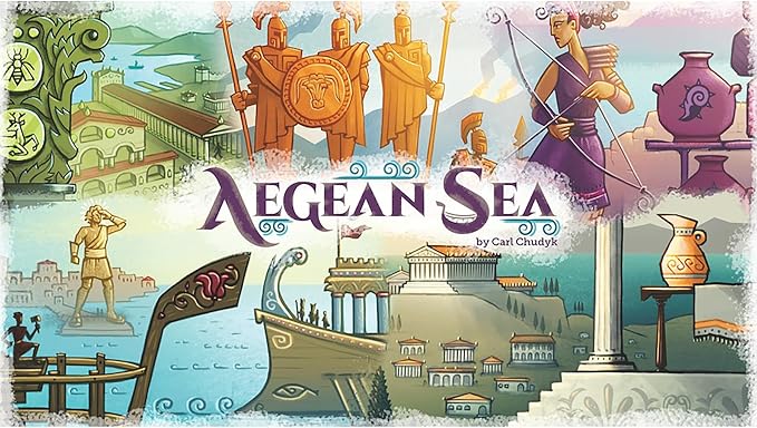 Asmadi Games: Aegean Sea - Strategy Card Game, Take Charge of Ancient Peoples, Ages 14+, 2-5 Players, 20 Min Per Player