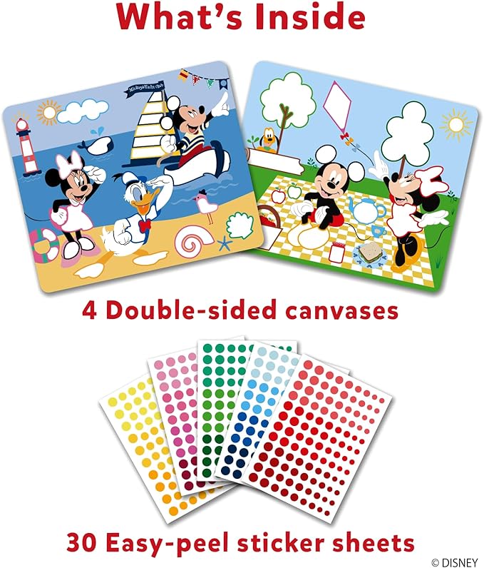 Skillmatics Dot It Sticker Art Activity - Disney Mickey & Friends, Mess-Free Fun for Kids, 500+ Stickers, Craft Kits, DIY Scrapbooking Activity, Travel Toys, Gifts for Boys & Girls Ages 3, 4, 5, 6, 7
