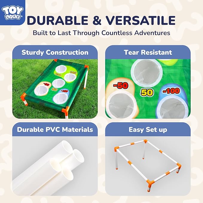TOY Life Golf Cornhole Game Golf Corn Hole Set Chipping Golf Game Adults Kids Backyard Golf Game Golf Yard Corn Hole Game Golf Training Equipment Chipping Outdoor Indoor Golf (NO Club Included)