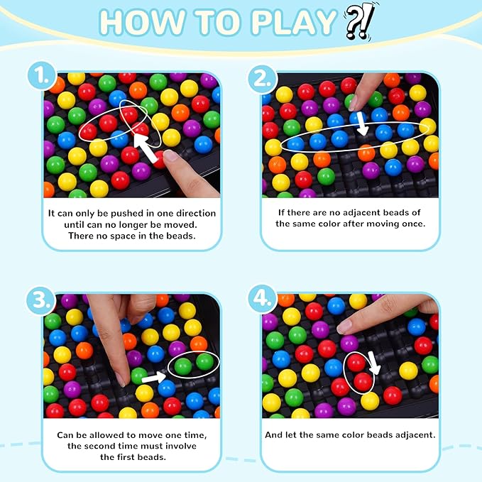 120PCS Intellectual Chessboard - Dual Duel, Strategy Board Games Chess Board with 120 Rainbow Ball, Fun Table Top Strategy Game, Strategy Board Games Chess Board for Kids & Adults (D)