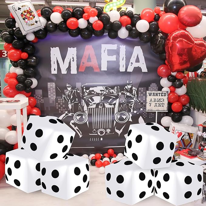 4 Pieces Jumbo Inflatable Dice 12.6 Inch Large Inflatable Dice Fun Game Toy for Indoor Outdoor Lawn Swimming Pool Party Favor Board Game Decoration, White