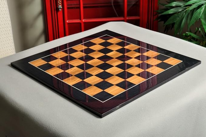 The House of Staunton Standard Traditional Chess Board - 2.25" (Blackwood & Olivewood - Gloss Finish)