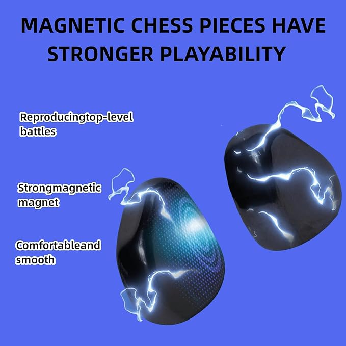Magnetic Chess Game,Fun Table Top Multiplayer BoardGame,Magnetic Game Educational Toys,Portable Board Game Set for The Family for Kids and Adults (40pcs)
