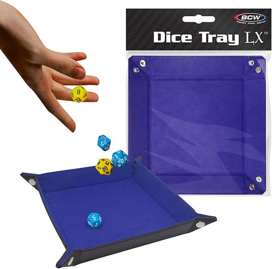 BCW Square Dice Tray - Blue | 7x7 Inches | Ideal for Dungeons and Dragons, Pathfinder, etc | Dice Rolling Tray Gaming Accessory for Tabletop RPGs and Board Games…