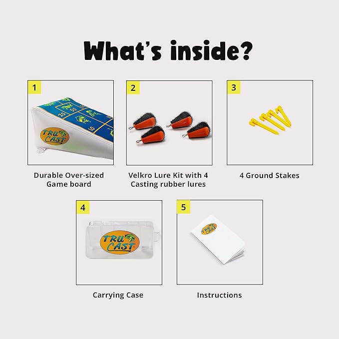 | TruCast Inflatable Outdoor Fishing Game | Practice or Learn to cast in Your Backyard (Game ONLY)