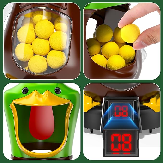 Duck Shooting Toys for Kids 3 4 5 6 7 8 Year Old - Movable Shooting Game with 36 Balls, 2 Air Pump Toy Indoor and Outdoor, Competition Game Gifts for Boys and Girls Ages 5 6 7 8 9 Years Old