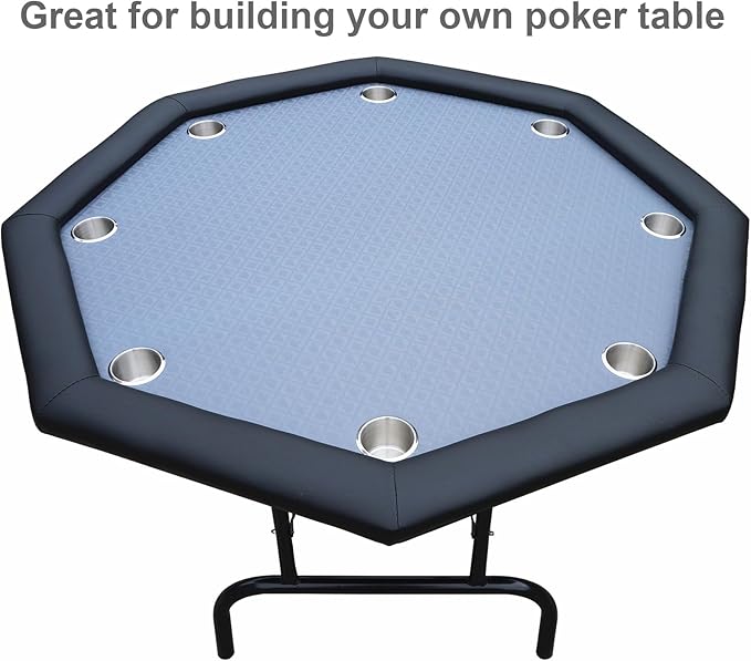 Speed Cloth Poker Table Fabric - 108X60 Inch Section of Casino Card Game Table Felt Top Cover Accessories - Gray