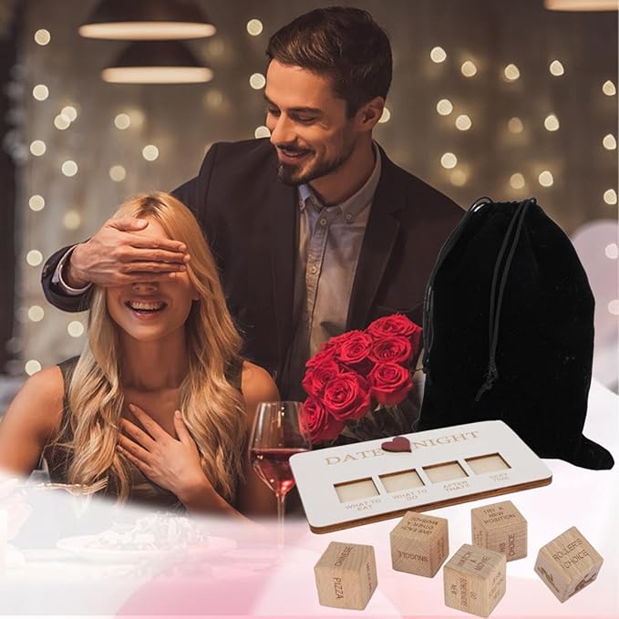 Date Night Dice for Couples Wooden Dice for Couples Valentine's Day Gift Couples Gift Ideas Couples Date Night Ideas Couples Gift