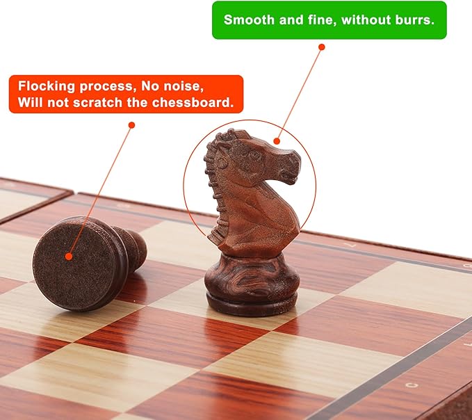 Magnetic Travel Chess Set, Portable Mini Chess Board Game for Adults and Kids (Classic Edition)