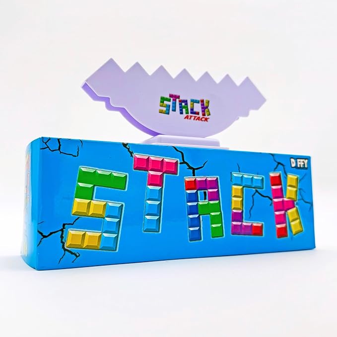 Stack Attack - Fun for Kids and Adults, Stacking Balance Game, Perfect for Family Game Night, Classrooms, Portable for Travel, Popular Social Media Games, Ages 3+