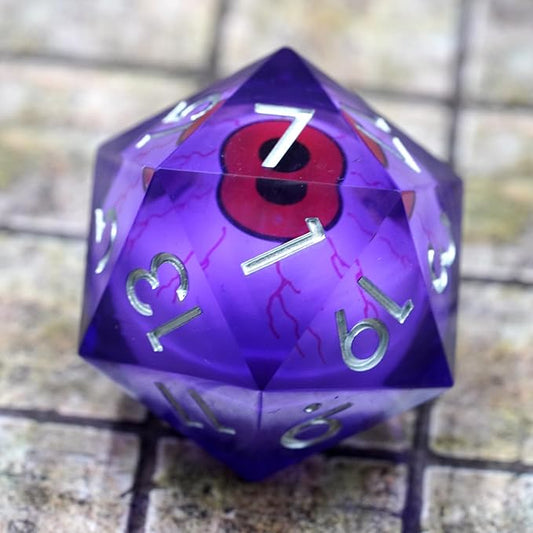33mm Dragon Eye D20,D&D D20 dice,Liquid Core Single Dice D20 for Role Playing Table Games