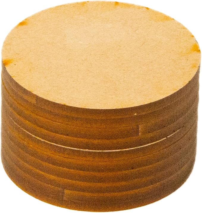 The Broken Token MDF Circle Miniature Bases - Visible & New Miniature Bases with Clear Acrylic and MDF Bases - Pack of 10 (2")
