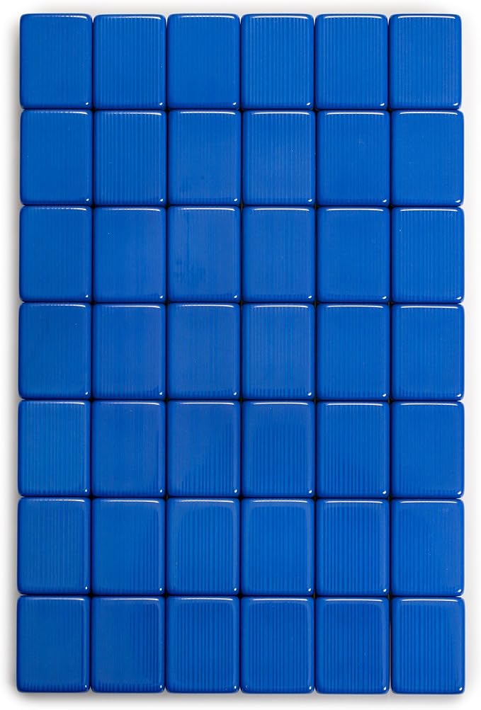 Yellow Mountain Imports "Royal Azure Chinese Mahjong Set with 146 Medium Tiles and Blue Vinyl Case — for Chinese Style Gameplay Only [「皇天藍」中國麻將]