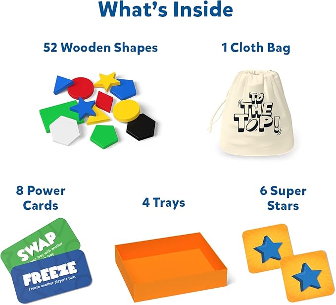 Skillmatics Board Game - to The Top, Matching & Balancing Game with a Twist, Match Colors & Shapes, Gifts & Fun Family Friendly Game