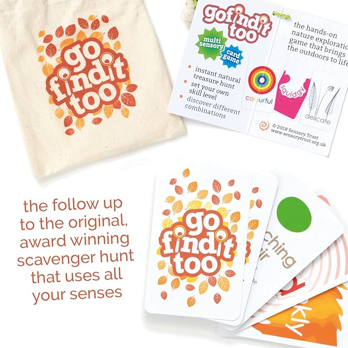 gofindit ofindit -The Original Outdoor Nature Scavenger Hunt Card Game for Kids Toddler and Family. Ages 3 4 5 6 Travel Pocket Game Road Trip Too