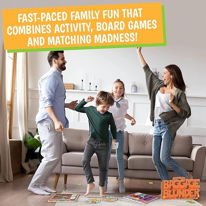 Baggage Blunder, The Travel Memory Game for Kids Ages 4-8, Active Fun Party Games for Kids 4-8