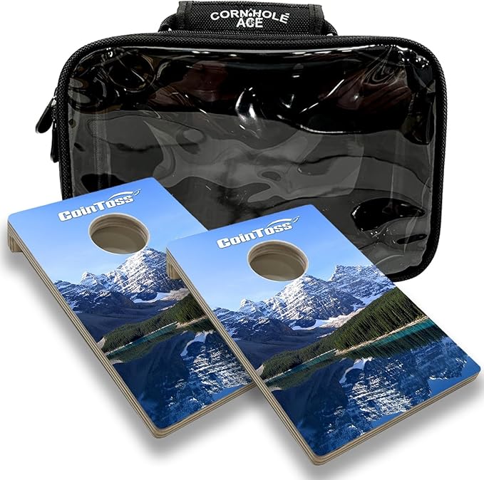 2 CoinToss Boards and Carry Case Set - Mountains