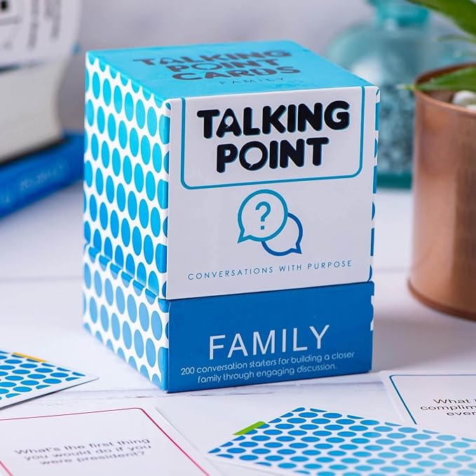 TALKING POINT CARDS Kids Family Bundle: 400 Thought Provoking Conversation Starters - 2 Packs: Kids + Family