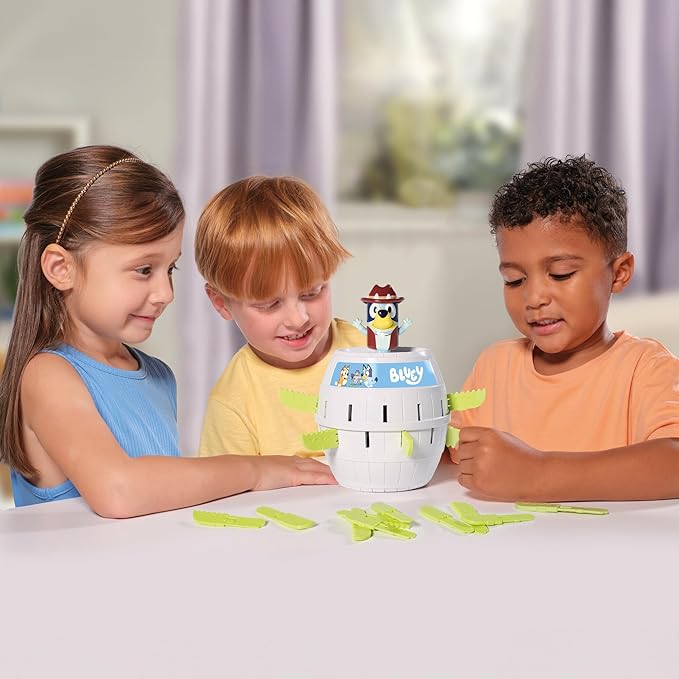 TOMY Games Pop Up Bluey Kids Game - Preschool Games and Bluey Toys for Family Game Night - Classic Board Games - Kids Toys for 2-4 Players - Ages 4 Years and Up