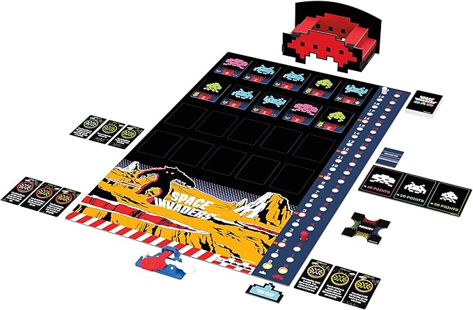 Buffalo Games - Space Invaders Game - Dexterity Launch Game - Great for Game Night - Cooperative Gameplay - Based on Video Game