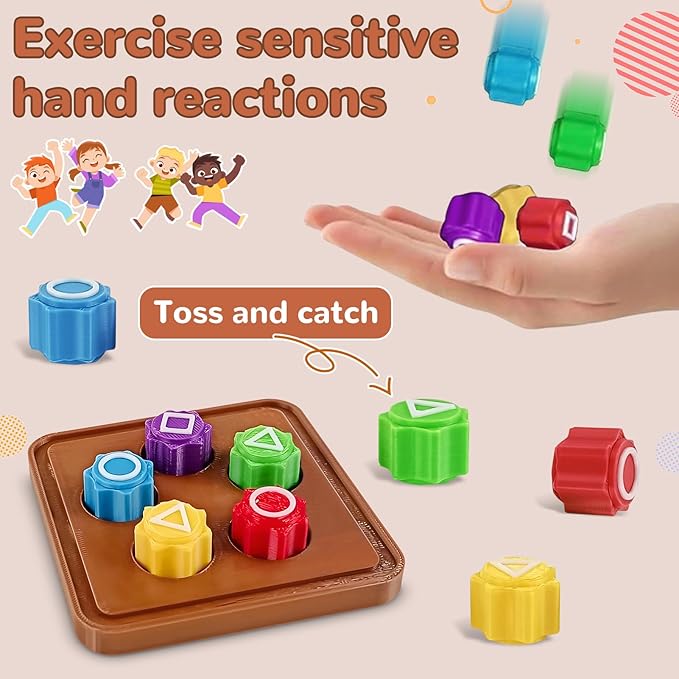 Gonggi Korean Game, Gonggi Korean Tossing Game Set, Korean Traditional Play Game, Stone Catching Toy, Board Floor Travel Games, Hand Eye Coordination Training Toy - 5 Stones, Ages 3+