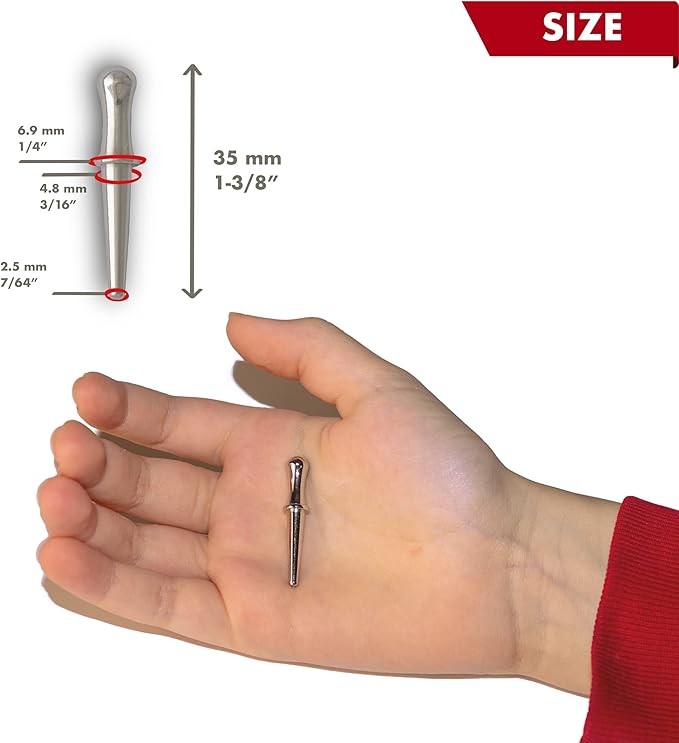 Metal Cribbage Pegs LitoMagic for Cribbage Board Game. Work with Regular Peg Board 1/8 Hole Size Like Bicycle Board Games. Pack of 16 Crib pegs.