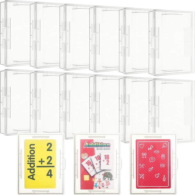 Skylety 15 Pieces Playing Card Case Holder Playing Card Box Game Organizers and Storage Containers Deck, Snaps Closed for Travel and Restaurant