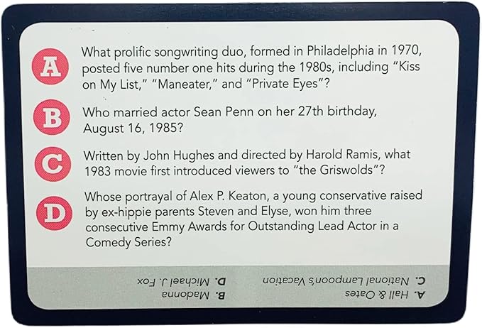 You Gotta Know 1980s - Trivia Game
