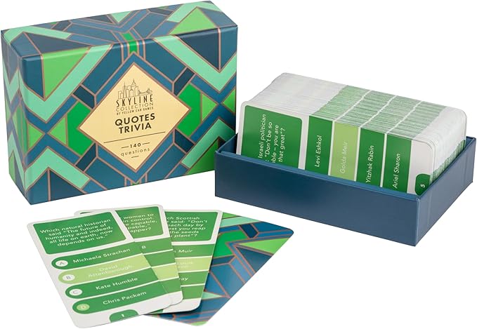 Skyline Collection Trivia Set - Quotes Trivia, 140 Question Cards - Game Night Entertainment for Families & Friends