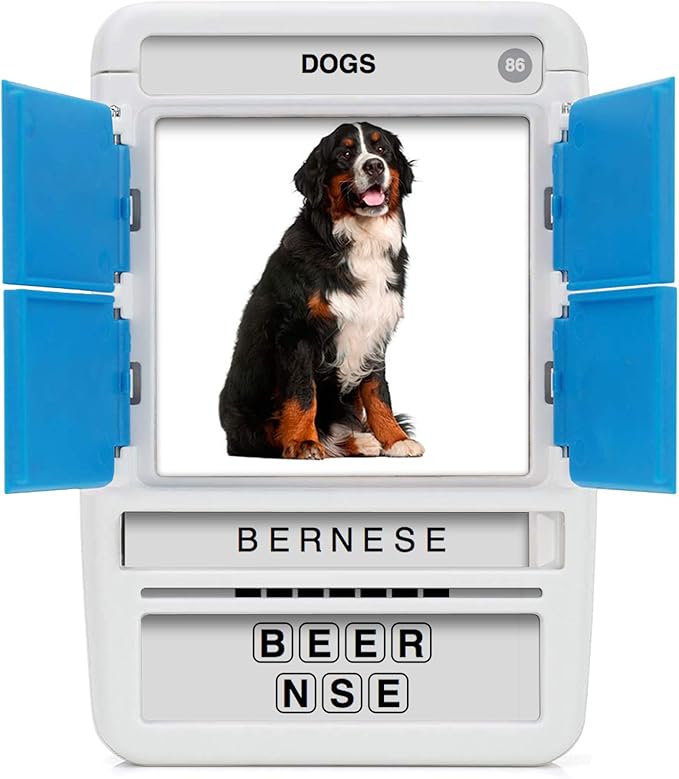 100 PICS Dogs Travel Game | Learn 100 Dog Breeds Flash Cards with Slide Reveal Case | Card Game, Gift, Stocking Stuffer | for Kids and Adults | Ages 6+