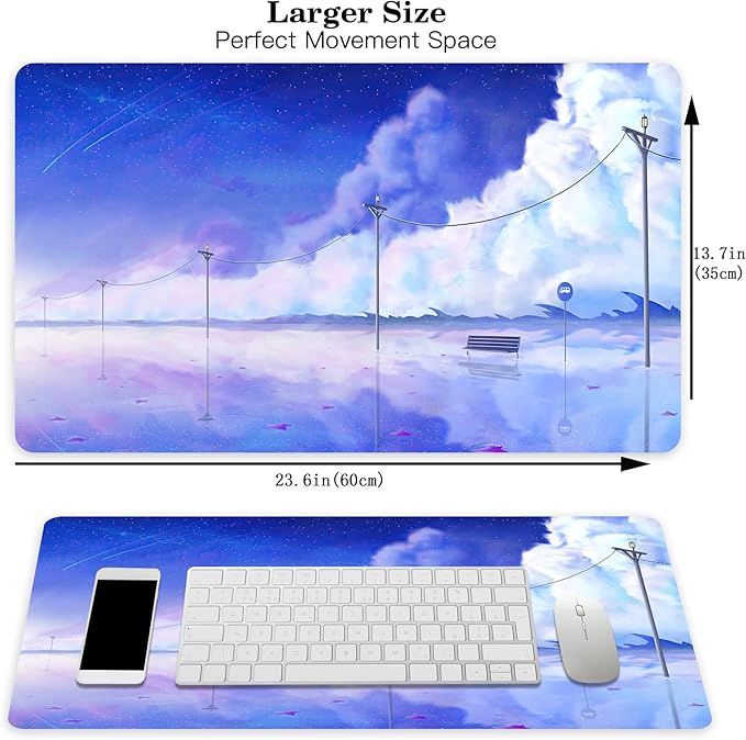 MTG Playmat Forest, TCG Game Play Mat for MTG Landscape Trading Card Smooth Cloth Surface Mousepad Battle Game 23.6X 13.7 inches