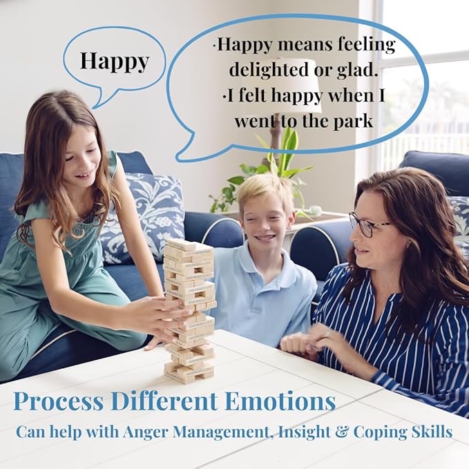 Feelings Builder | Therapy Games for Kids & Teens | Anger Management Toys | CBT Game for Kids, Teens, and Adults | Therapy Tools | School Psychologist Games | ADHD Tools