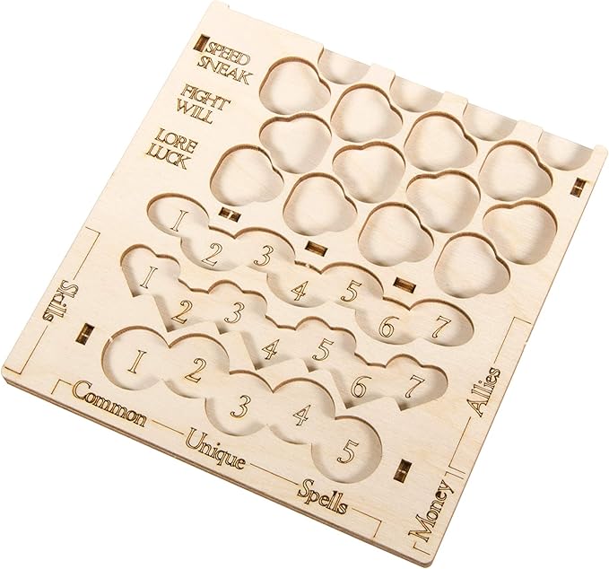 The Broken Token Arkham Player Board - Wood Board Compatible with Arkham Horror 2nd Edition