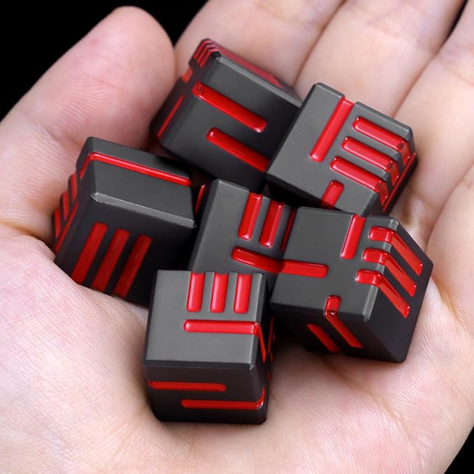 Metal D6 Dice, 6 Sided Die with Case Dice Set Great for DND Tabletop RPG Dungeons and Dragons Dice Collectors D&D Accessories Gifts (D6 Red)