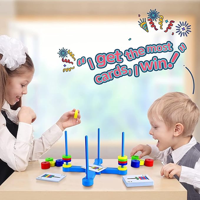 Board Game for Kids Age 4 5 6 7 8, STEM Science Toy Card Game for Kids, Fun for Family Game Night, for 4 5 6 7 8 Year Children Boys & Girls
