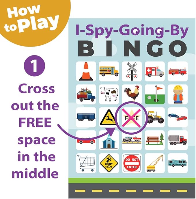 I-Spy-Going-by Bingo Road Trip Travel Game