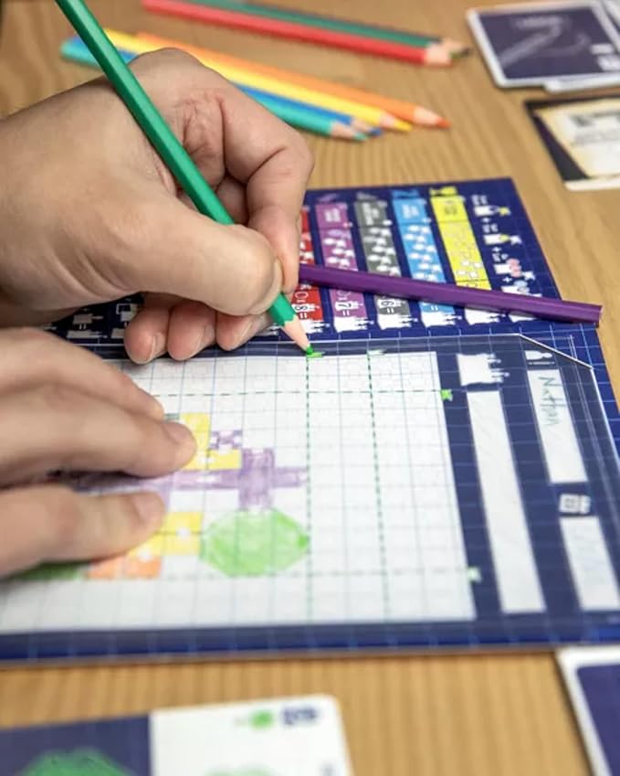 Blueprints of Mad King Ludwig - A Flip & Sketch Strategy Board Game by Bezier Games
