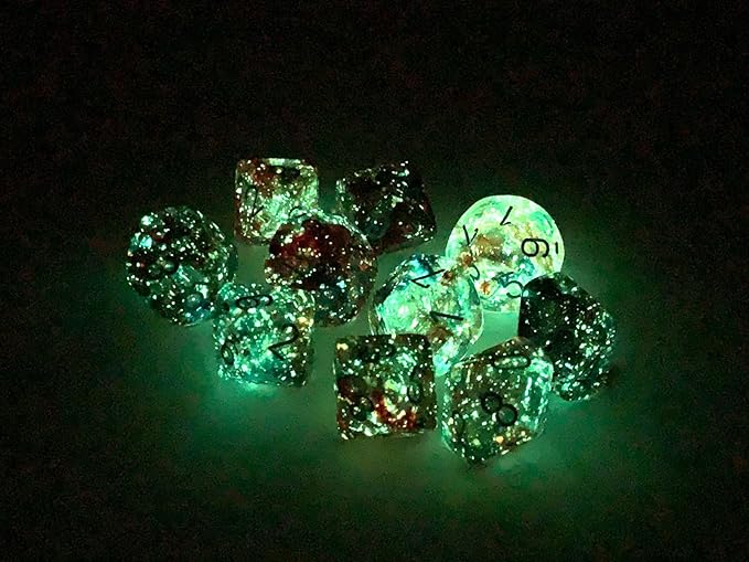 Chessex d10 Dice Set: Nebula Luminary - Primary w/Blue (10)