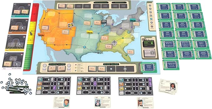 Express Route Board Game | Light Strategy Cooperative Board Game for Adults and Family | Ages 10+ | 1 to 4 Players | Average Playtime 60 Minutes | Made by The Op Games | Usaopoly