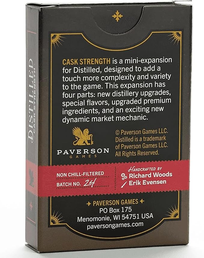 Distilled: Cask Strength - 55 Card Mini Expansion, Spiritied Strategy Board Game, New Upgrades & Flavors, Ages 14+, 1-5 Players