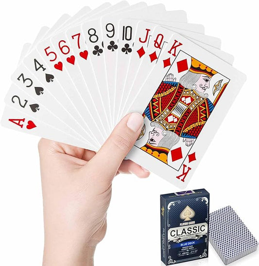 Waterproof Playing Cards, Premium Plastic Playing Cards, Deck of Cards, Poker Cards Games Waterproof Cards for Camping Games, Standard Index Card for Blackjack Bridge Card Games, 1 Deck, Blue