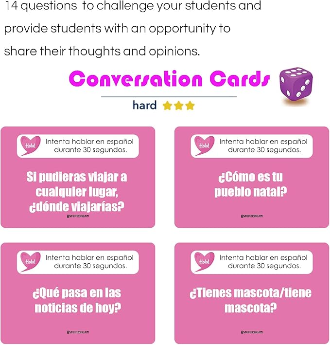 1step2dream Spanish Conversational Snakes&Ladders Board Game | Spanish Learning Game for Kids | Family Board Game