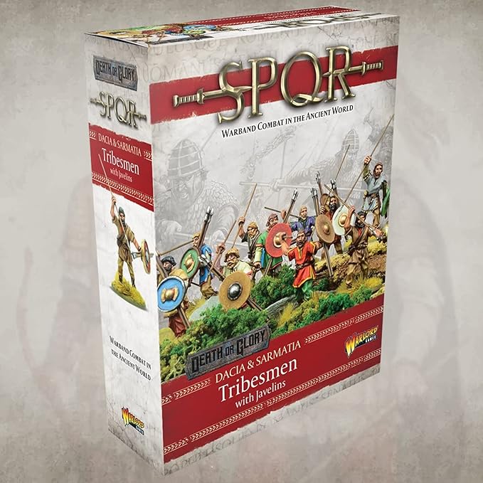 Wargames Delivered SPQR: Dacia & Sarmatia - Tribesmen with Javelins - 28mm Miniatures Wargaming - Includes 12 Warlord Resin Models, Plastic Ancient Roman Model Kit by Warlord Games