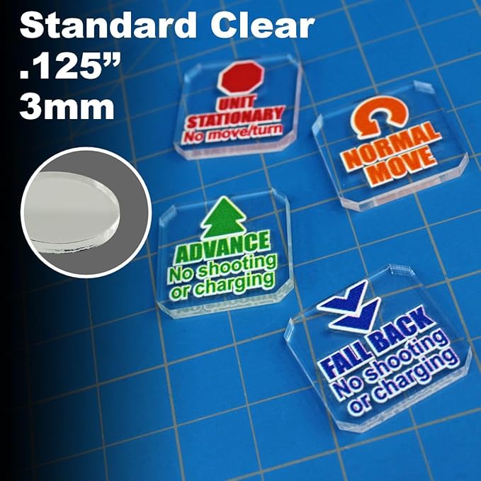 LITKO Upgrade Tokens | Compatible with Warhammer 10th Edition | Half-Strength | Battle Shocked | Wound | Movement | Modifier | WH40Kv10 (Movement Tokens)