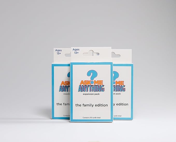 ASKMEANYTHING Family Edition Expansion - Conversation Starter Card Game with 50-Card Expansion Pack