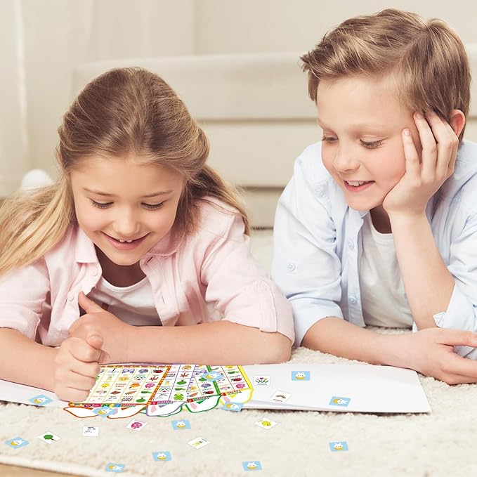 Fancy Land Easter Bingo Game for Kids 24 Players Die-Cut Party Supplies Classroom Party Activities Game