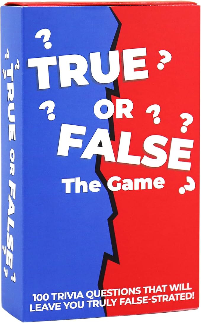 Gift Republic True or False Trivia 100 Question Card Game. Easy Game Play for 2+ Players. Ideal for Parties, Game Nights & Travel. Fun Family & Friends Game