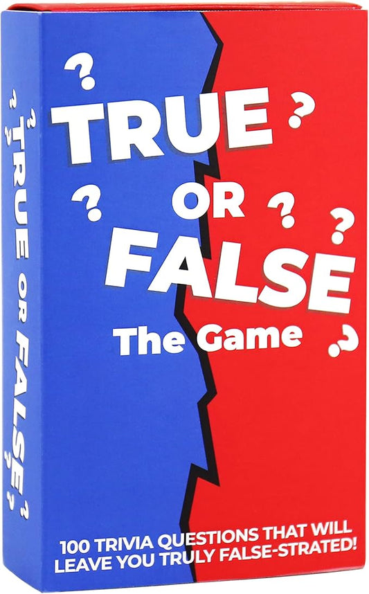 Gift Republic True or False Trivia 100 Question Card Game. Easy Game Play for 2+ Players. Ideal for Parties, Game Nights & Travel. Fun Family & Friends Game
