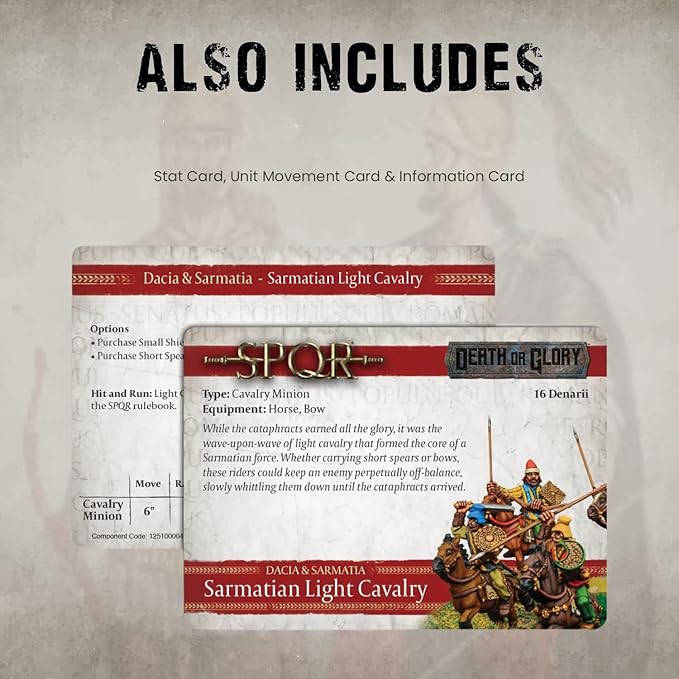 Wargames Delivered SPQR - Dacia & Sarmatia - Sarmatian Light Cavalry. 28mm Miniatures Base, Roman and Greek Military Legion Miniatures for Miniatures Wargames, and Roman War Games by Warlord Games