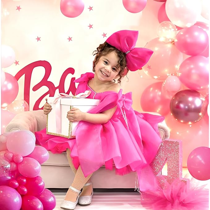 Pink Balloons Metallic Pink Balloon, 50Pcs 12Inch Hot Pink Chrome Pink Latex Balloons Baby Pink Balloon and Dark Magenta Pink Balloons for Birthday Baby Shower Princess Party Decorations